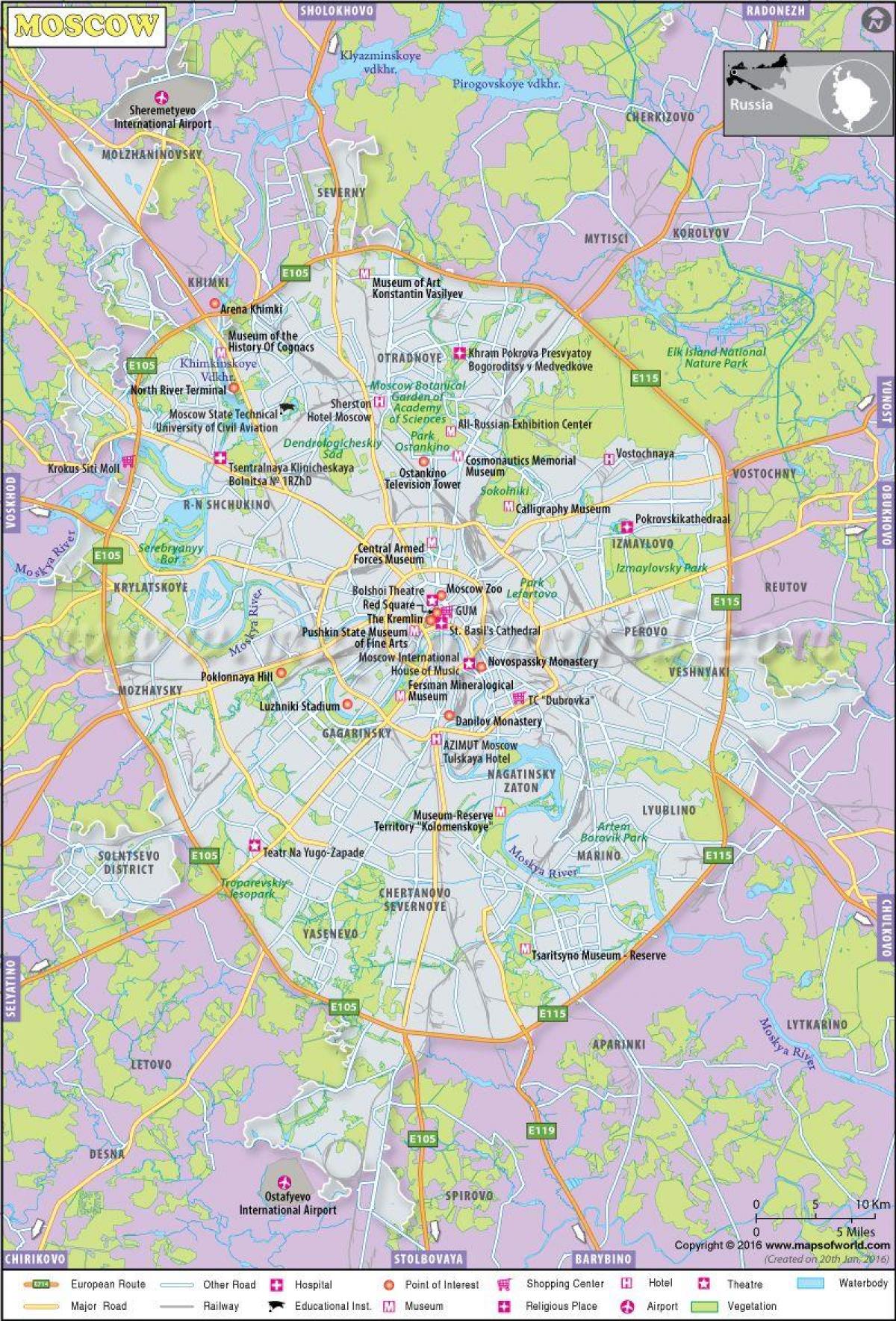kart av Moskva-id