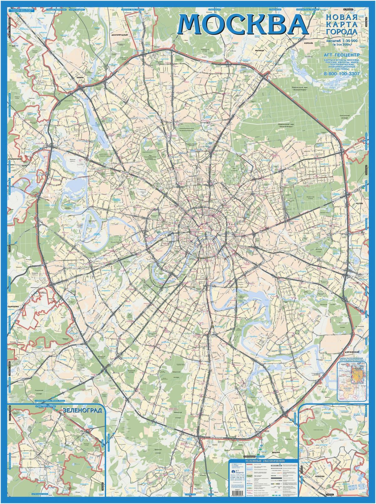 Moskva topografisk kart