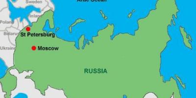 Moskva og st Petersburg kart