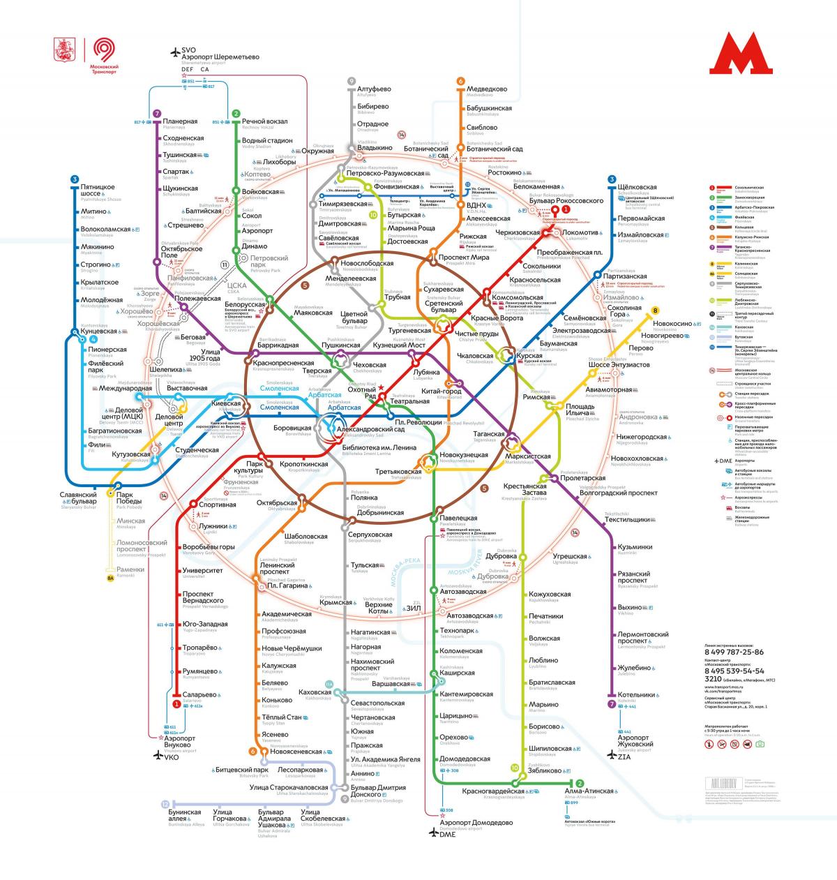kart over Moskva metro
