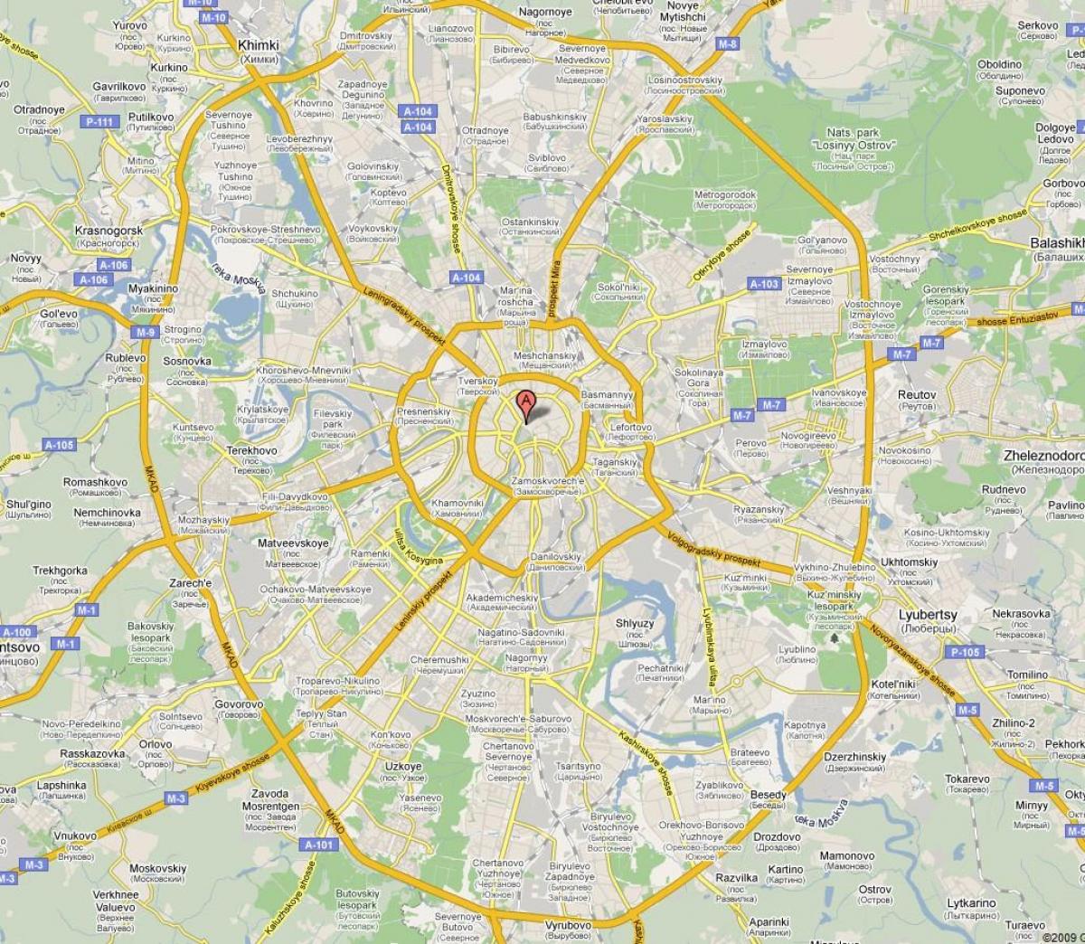 Moskva forstad kart