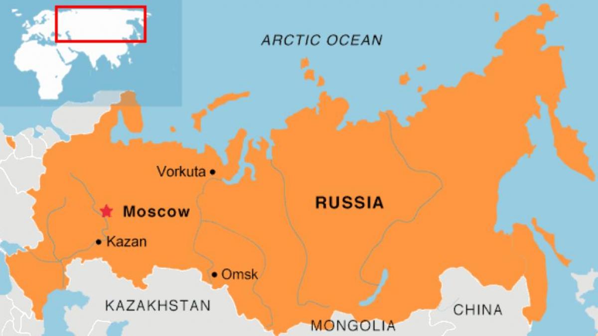 Moskva plassering på kartet