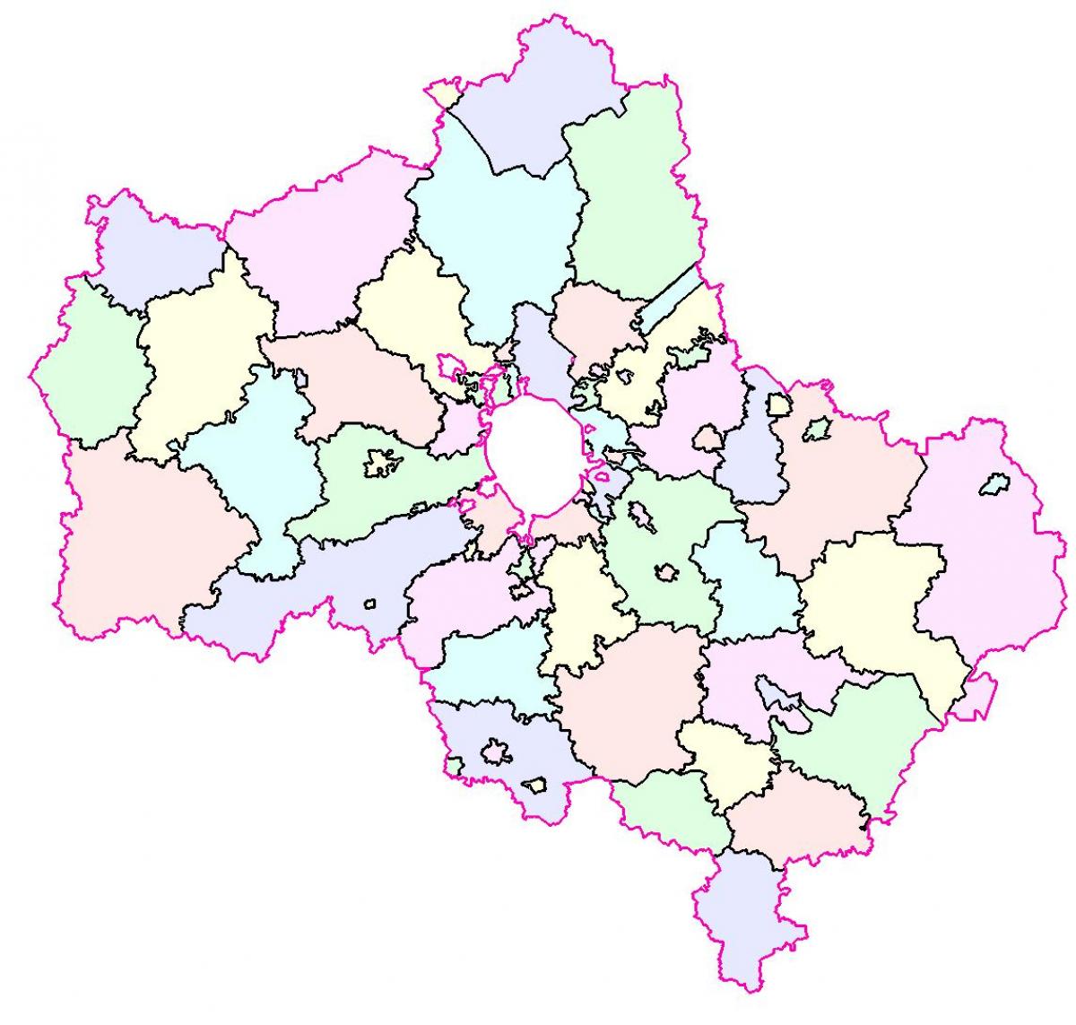 Moskva-regionen kart