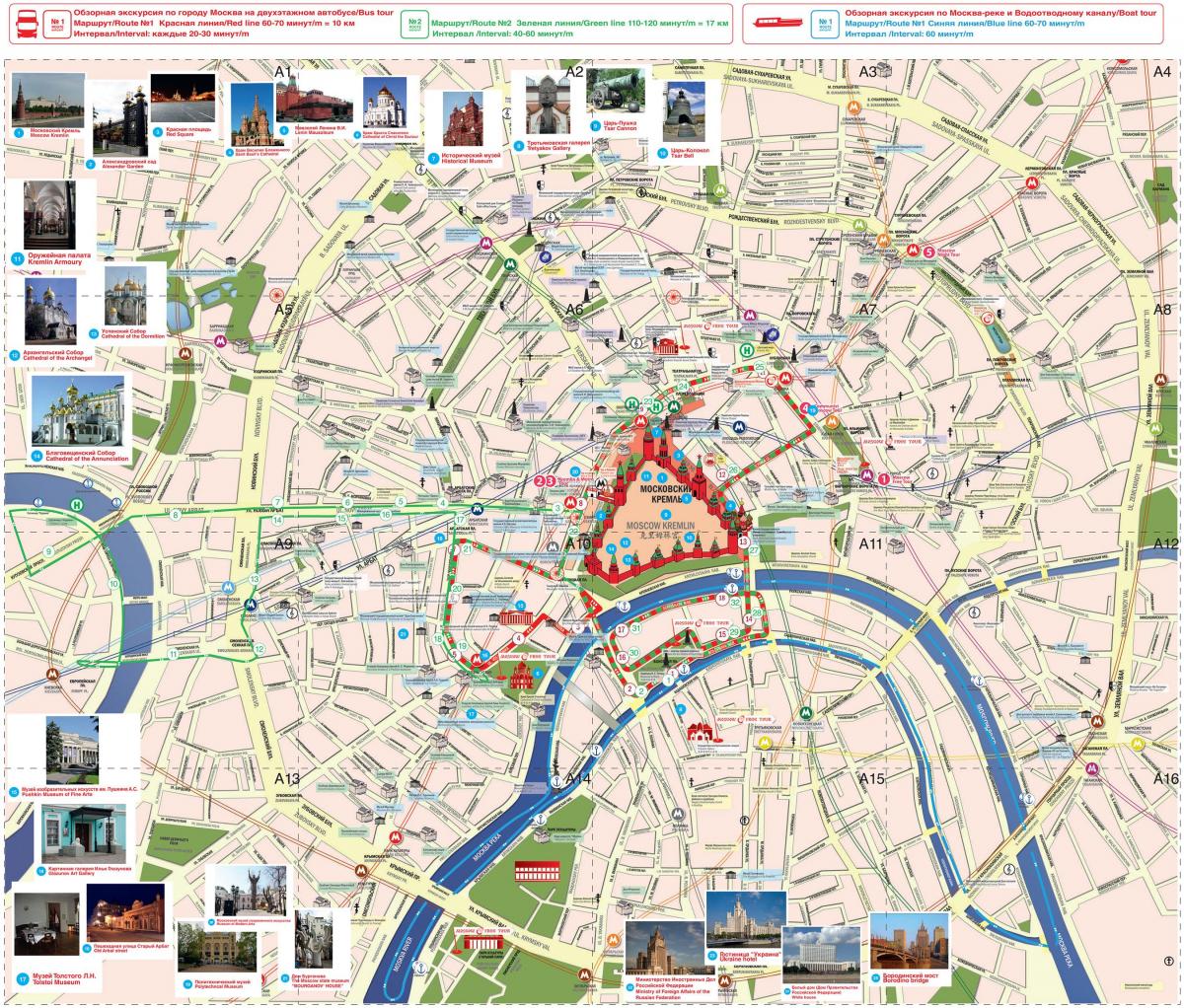 Moskva attraksjon kart