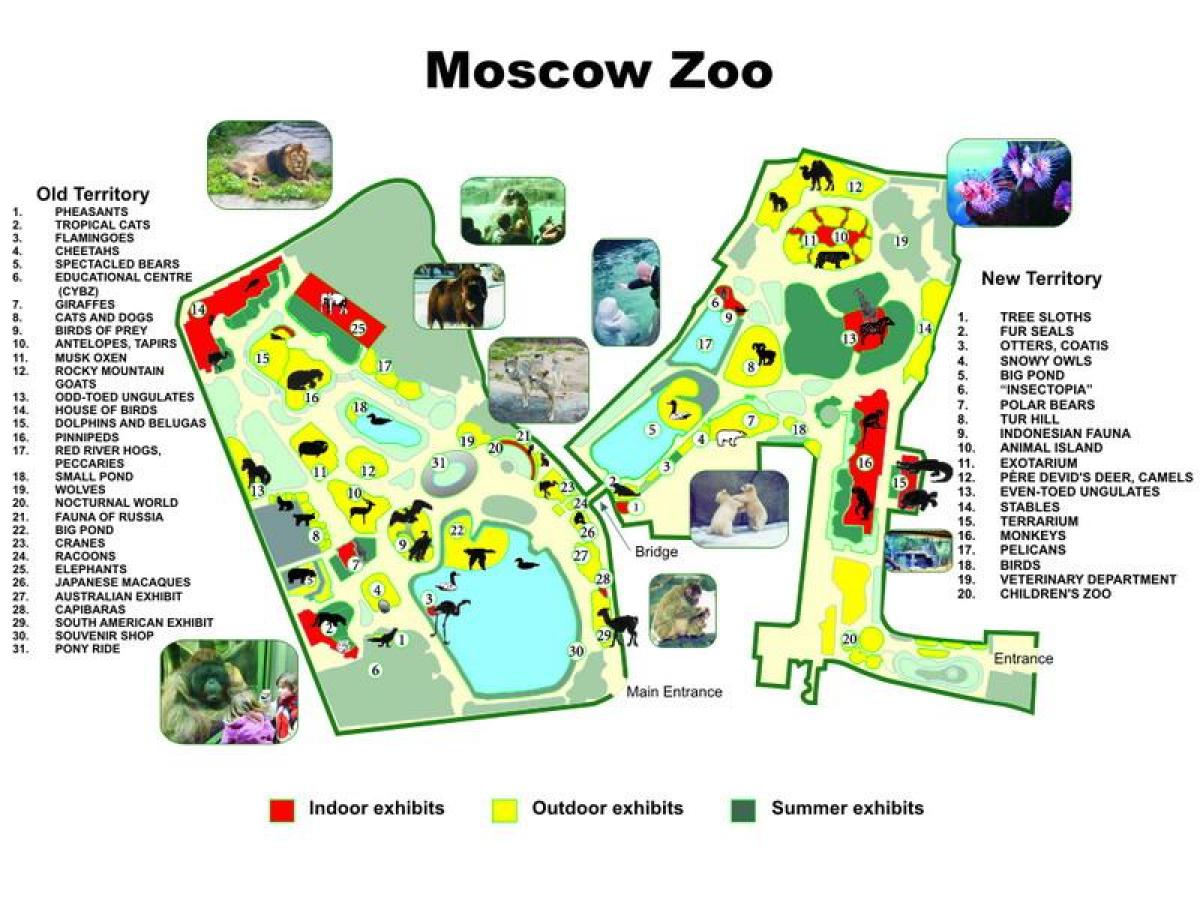 kart av Moskva zoologiske hage