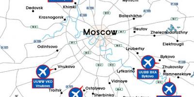 Kart over Moskva flyplasser