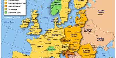 Moskva på kartet over europa