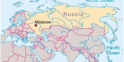 Moskva på kart over Russland