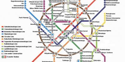 Moskva metro kart på engelsk