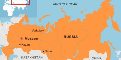 Moskva plassering på kartet