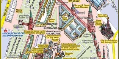 Den røde plass i Moskva kart
